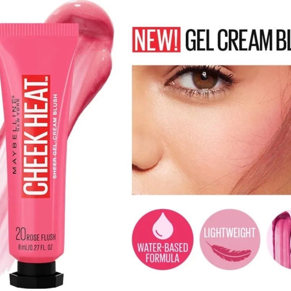 🏷️Maybelline Cheek Heat Gel-Cream Blush in Vibrant Rose